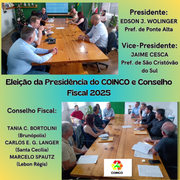 Eleição da Presidência e Conselho Fiscal do COINCO - gestão 2025